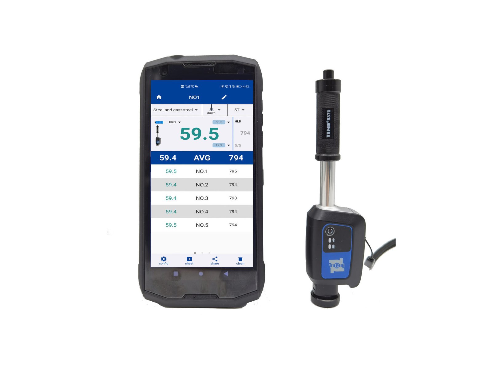 Hardness Tester Leeb Cerdas TIME5370 Pengukuran Cloud